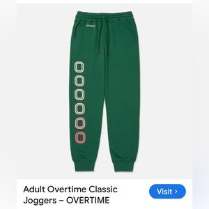 Overtime Green Joggers- new w/o tags